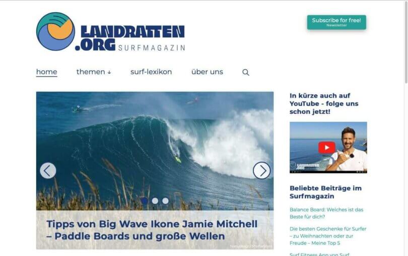 Referenz Landratten Wordpress