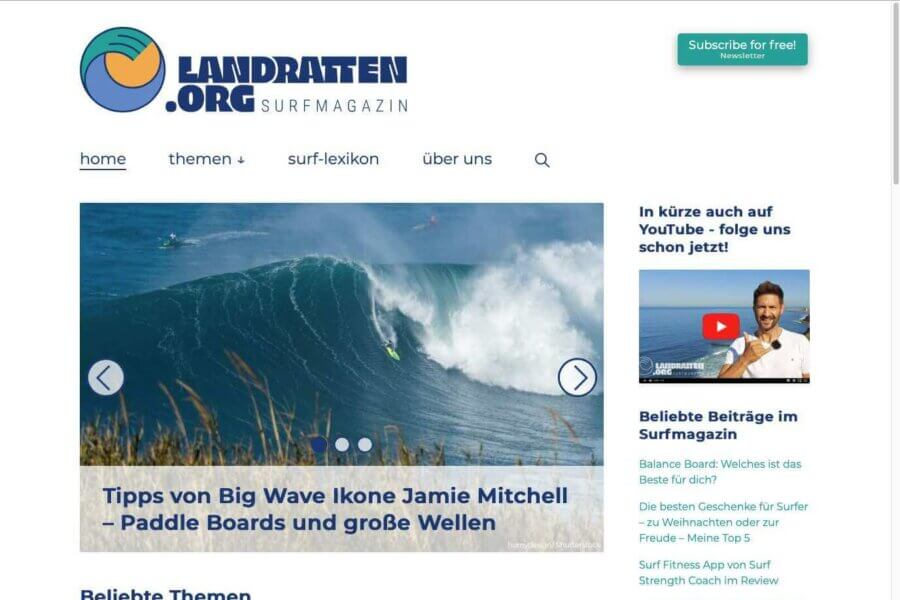 Referenz Landratten Wordpress