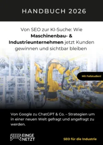 Titelseite des Handbuchs zur KI-Suche für Maschinenbau und Industrie